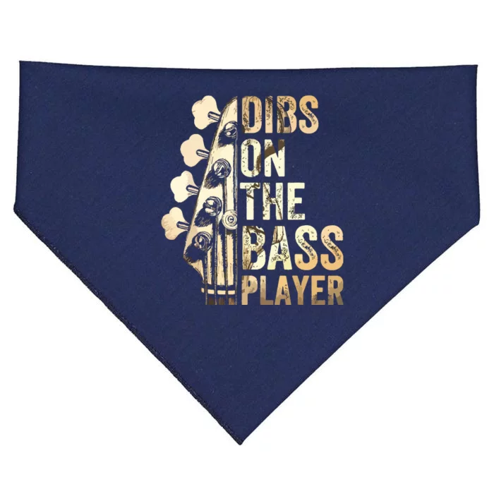 Dibs On The Bass Player Guitar Musician USA-Made Doggie Bandana