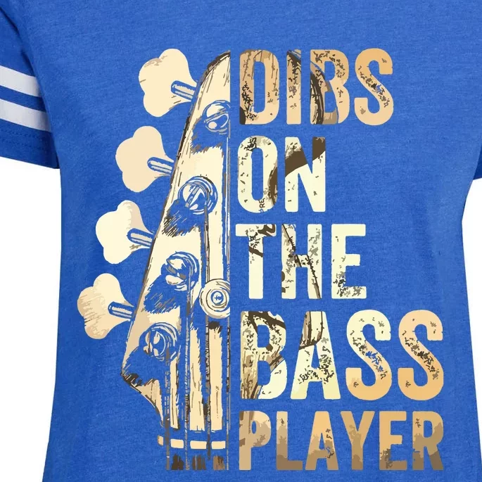 Dibs On The Bass Player Guitar Musician Enza Ladies Jersey Football T-Shirt