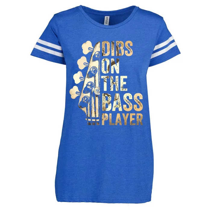 Dibs On The Bass Player Guitar Musician Enza Ladies Jersey Football T-Shirt