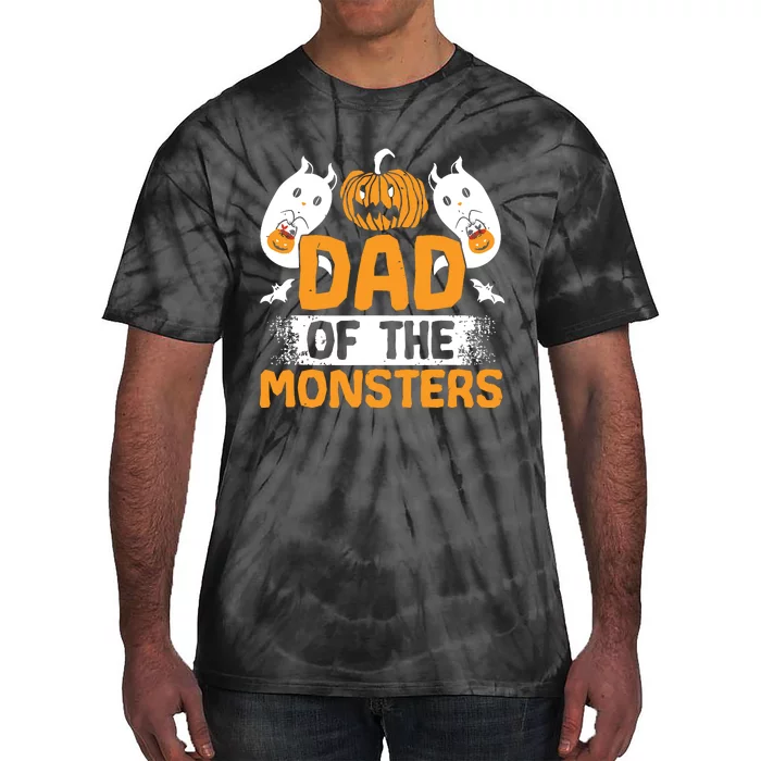 Dad Of The Monsters For Halloween Party Tie-Dye T-Shirt