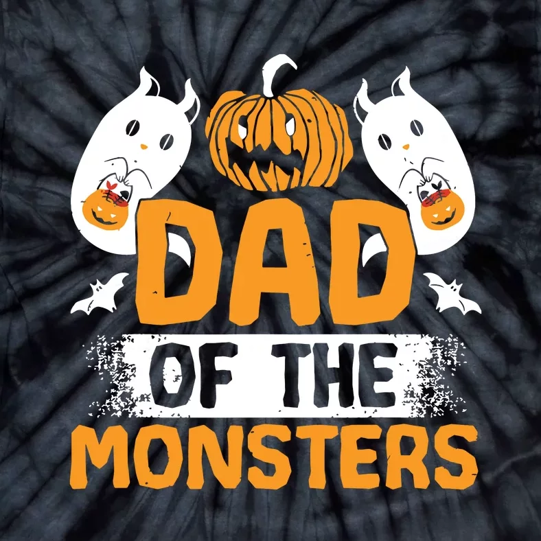 Dad Of The Monsters For Halloween Party Tie-Dye T-Shirt