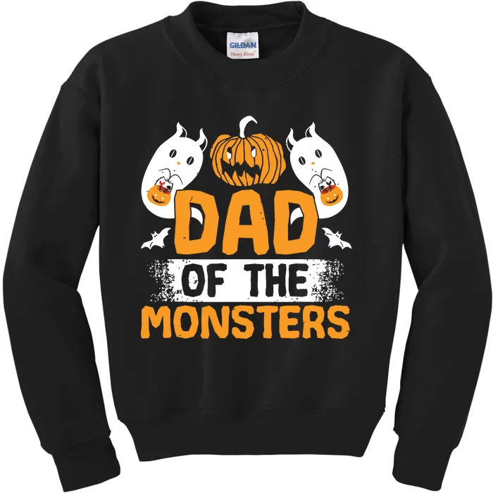 Dad Of The Monsters For Halloween Party Kids Sweatshirt