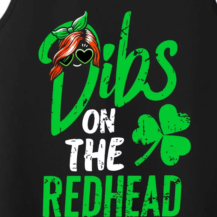 Dibs On The Redhead St Patricks Day Performance Tank