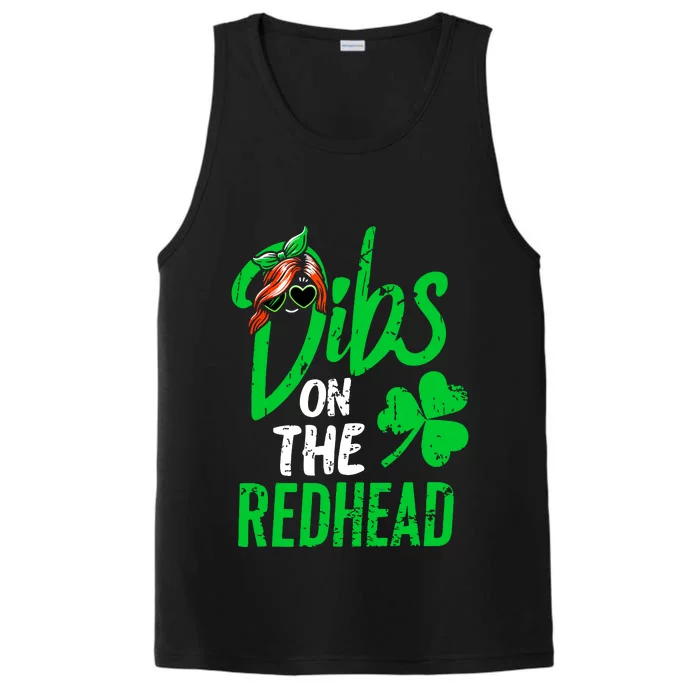 Dibs On The Redhead St Patricks Day Performance Tank