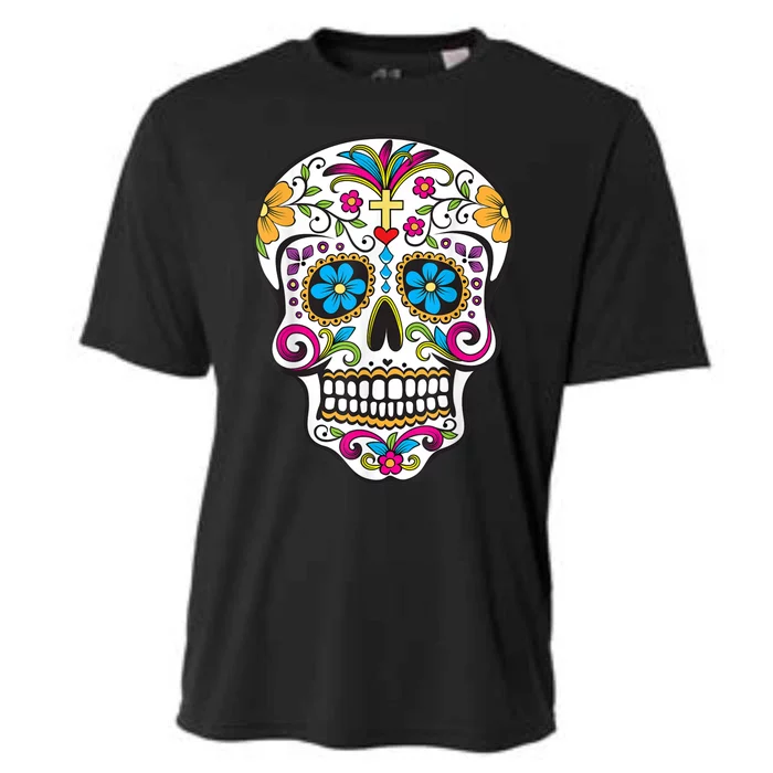 Day Of The Dead Sugar Skull Cooling Performance Crew T-Shirt