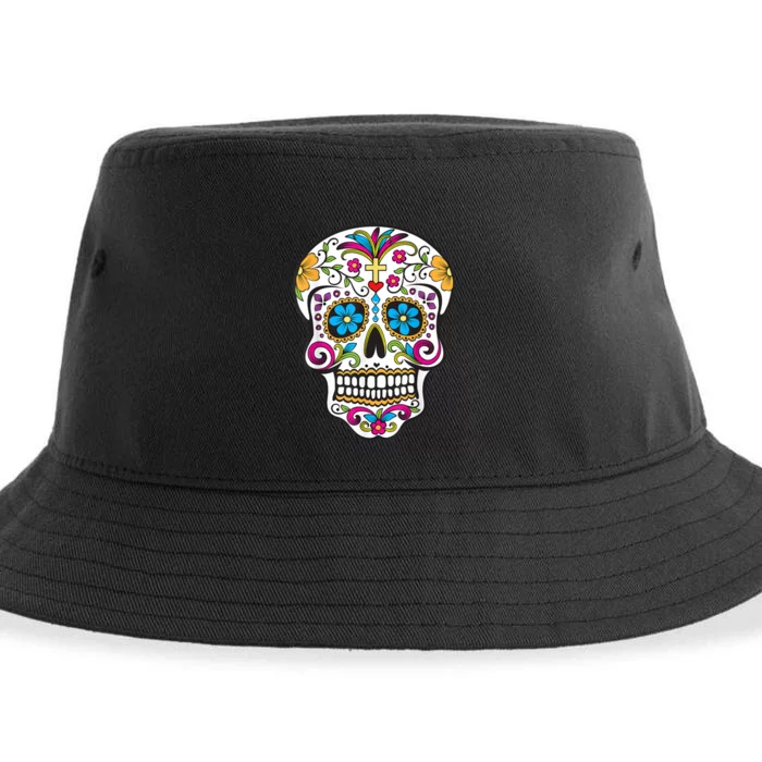 Day Of The Dead Sugar Skull Sustainable Bucket Hat