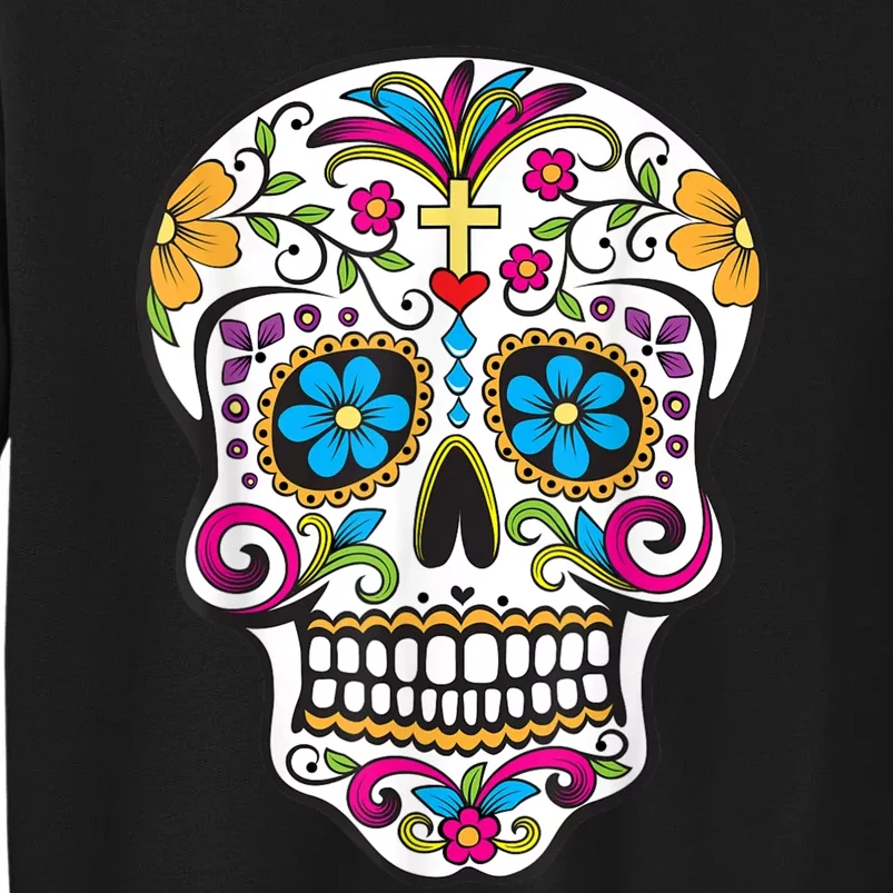 Day Of The Dead Sugar Skull Tall Sweatshirt