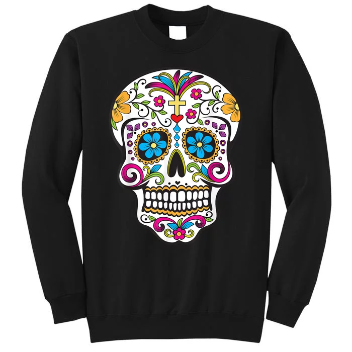 Day Of The Dead Sugar Skull Tall Sweatshirt