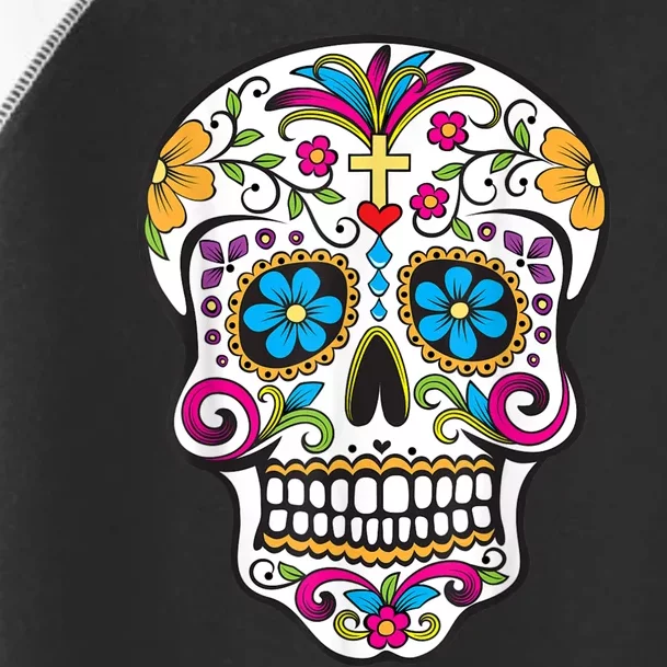 Day Of The Dead Sugar Skull Toddler Fine Jersey T-Shirt