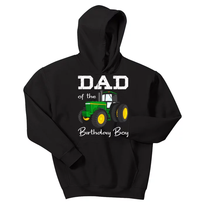 Dad Of The Birthday Boy Tractor Farm Party Kids Hoodie