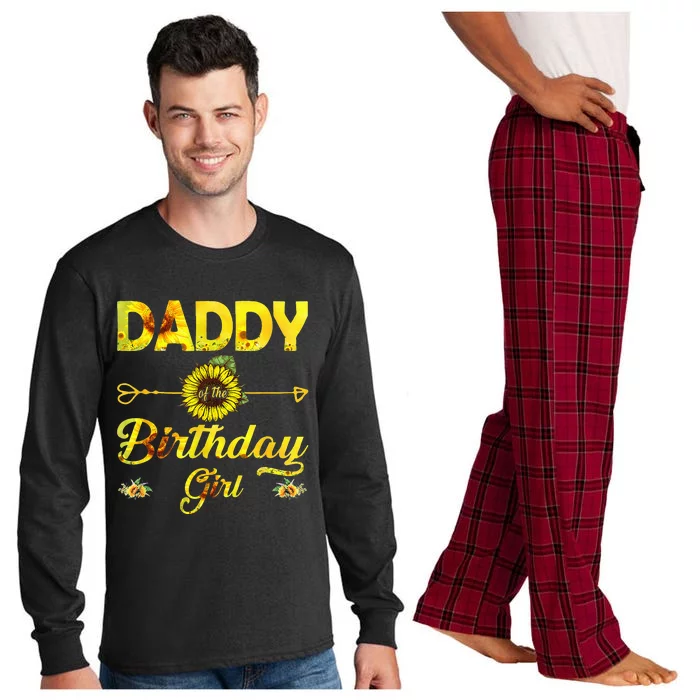 Daddy Of The Birthday Dad Sunflower Gifts Long Sleeve Pajama Set