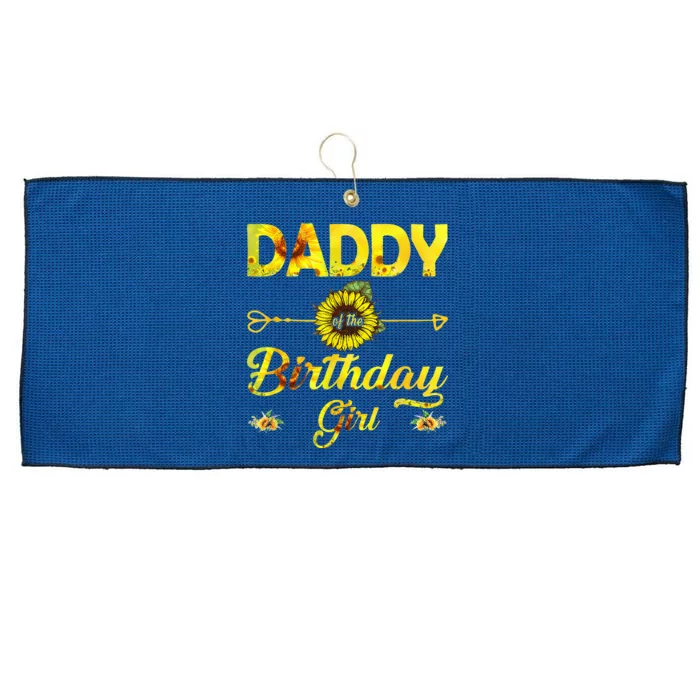 Daddy Of The Birthday Dad Sunflower Gifts Large Microfiber Waffle Golf Towel