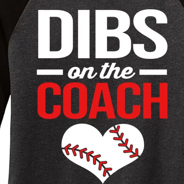 Dibs On The Coach Baseball Women Gift Women's Tri-Blend 3/4-Sleeve Raglan Shirt