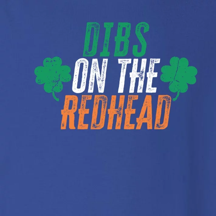 Dibs On The Redhead Shamrock St Patrick's Day Ing Gift Toddler Long Sleeve Shirt