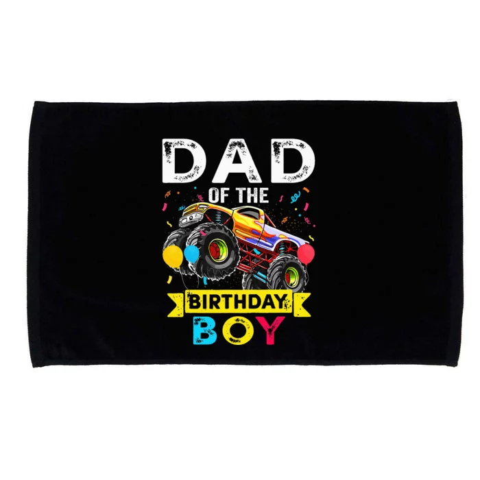 Dad Of The Birthday Boy Monster Truck Birthday Microfiber Hand Towel