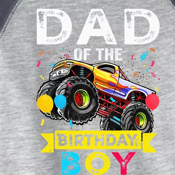 Dad Of The Birthday Boy Monster Truck Birthday Toddler Fine Jersey T-Shirt