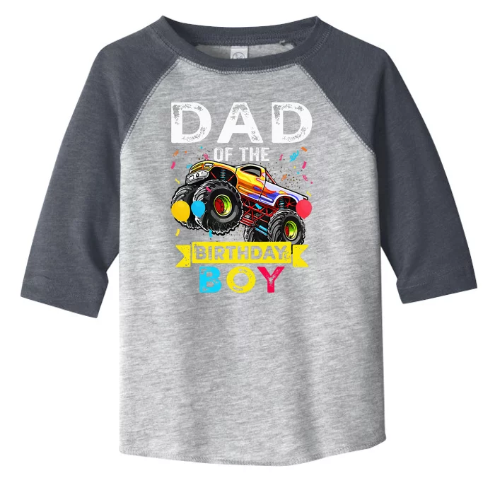 Dad Of The Birthday Boy Monster Truck Birthday Toddler Fine Jersey T-Shirt