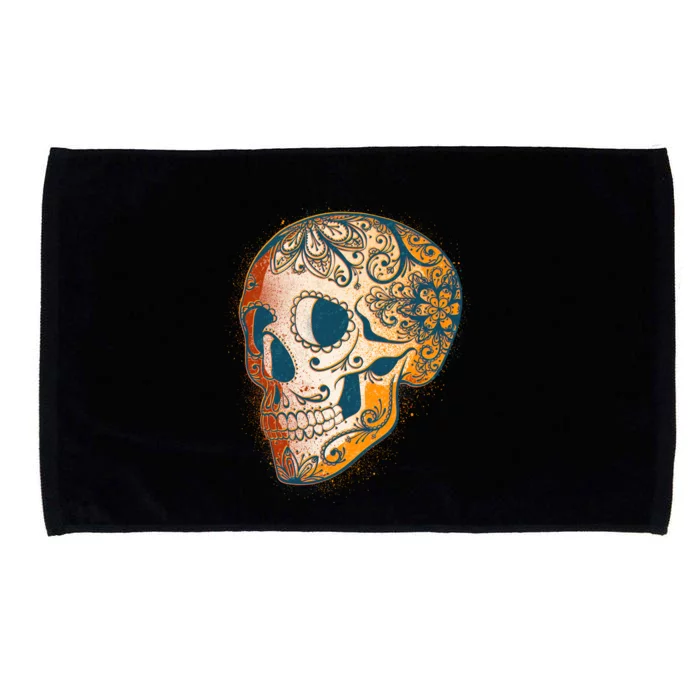 Day Of The Dead Grunge Sugar Skull Microfiber Hand Towel