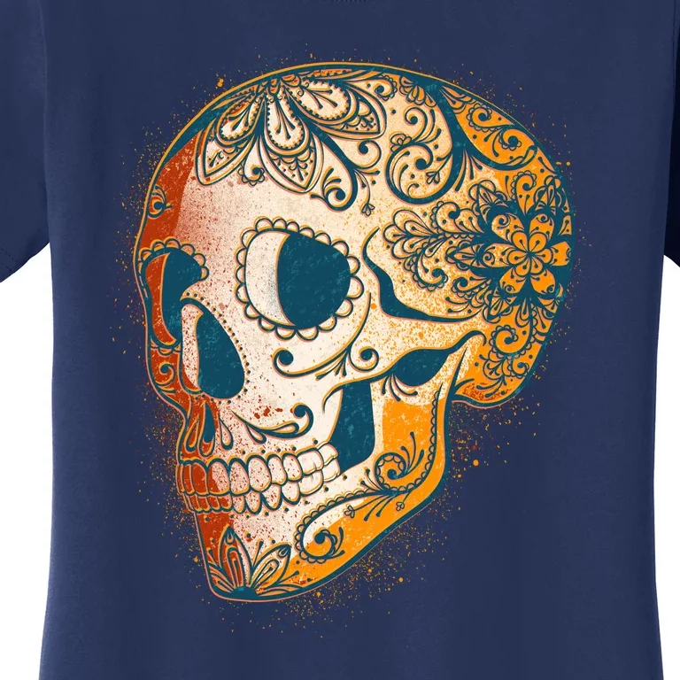 Day Of The Dead Grunge Sugar Skull Women's T-Shirt