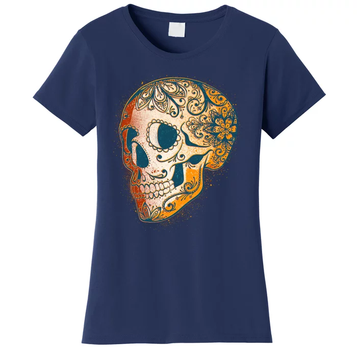 Day Of The Dead Grunge Sugar Skull Women's T-Shirt