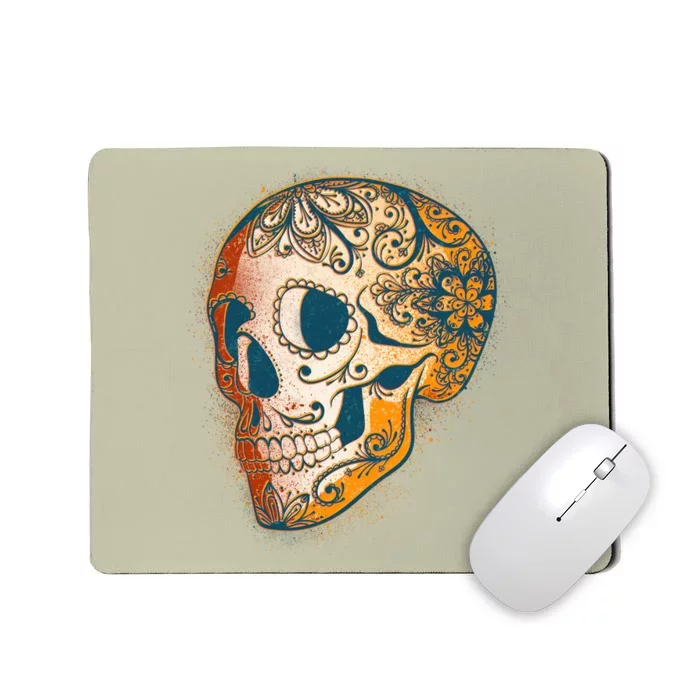 Day Of The Dead Grunge Sugar Skull Mousepad