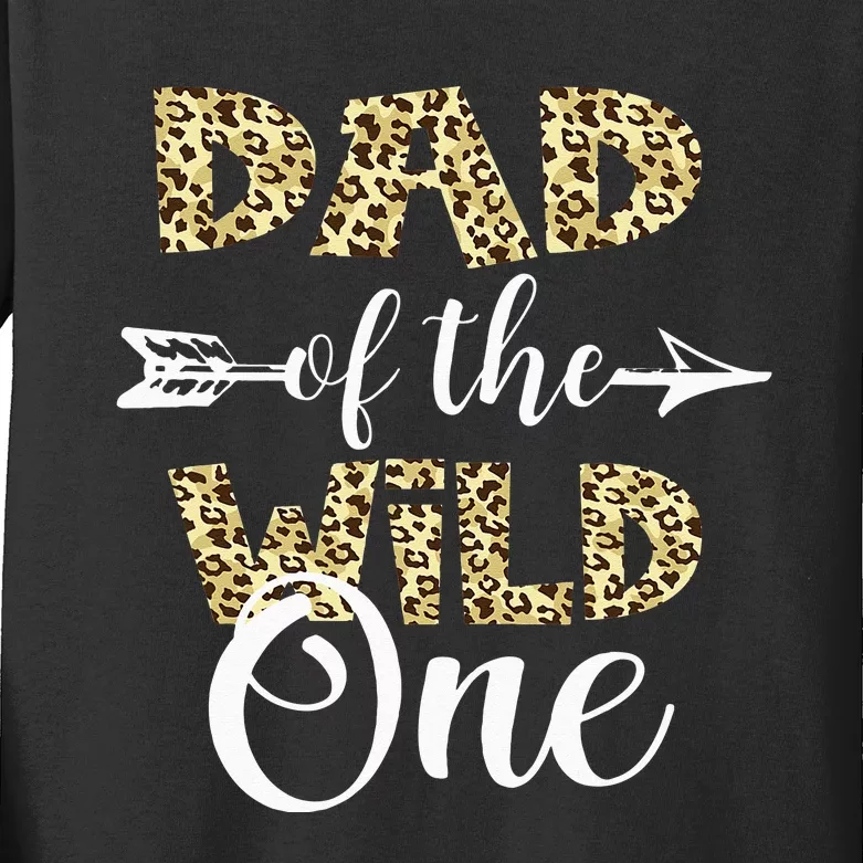 Dad Of The Wild One Zoo Themed 1st Birthday Party Kids Long Sleeve Shirt