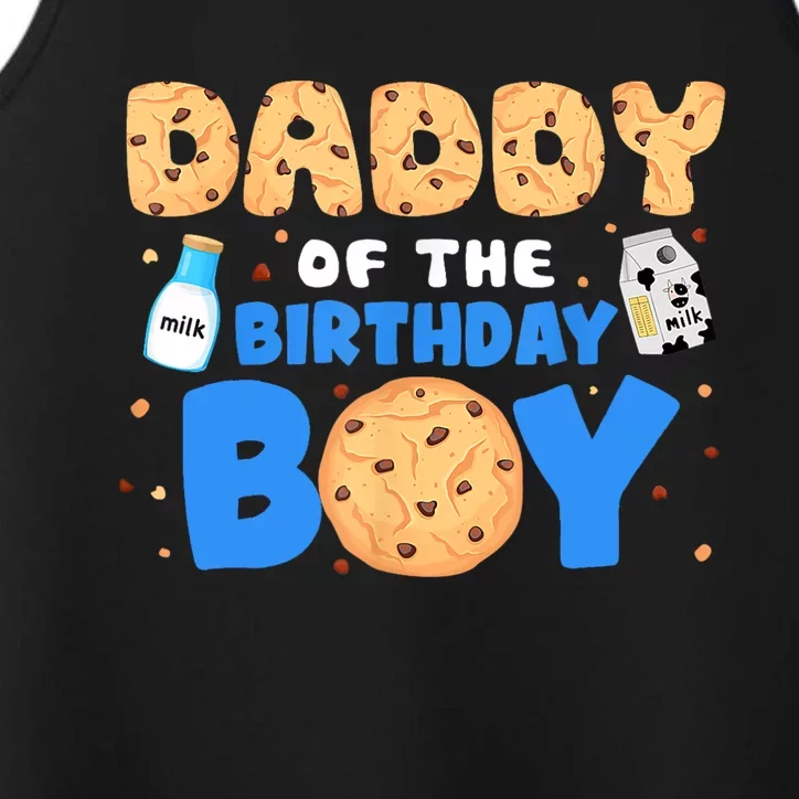 Daddy Of The Birthday Boy Milk And Cookies 1st Birthday Performance Tank