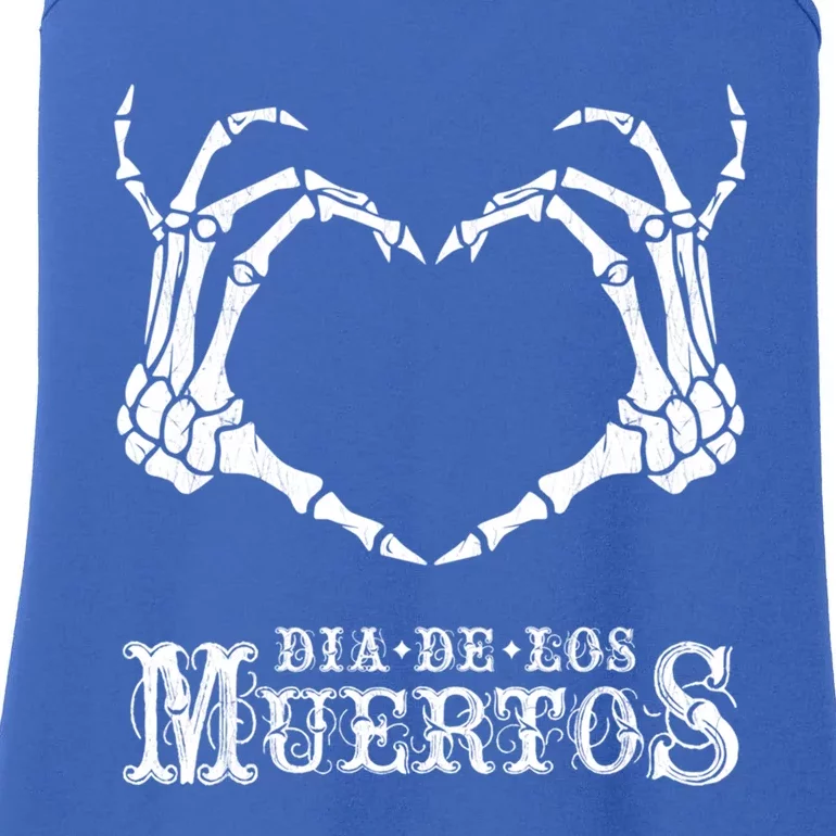 Day Of The Dead ~ Skeleton Hand Heart Gift Ladies Essential Tank