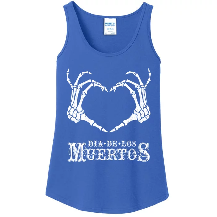 Day Of The Dead ~ Skeleton Hand Heart Gift Ladies Essential Tank