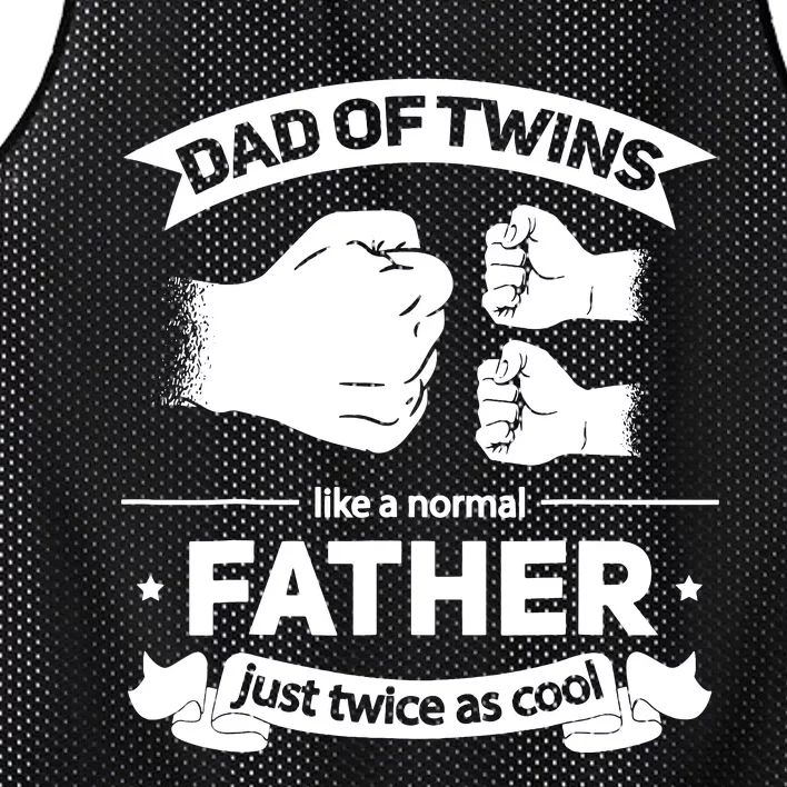 Dad Of Twins Like A Normal Father Just Twice As Cool Fathers Mesh Reversible Basketball Jersey Tank