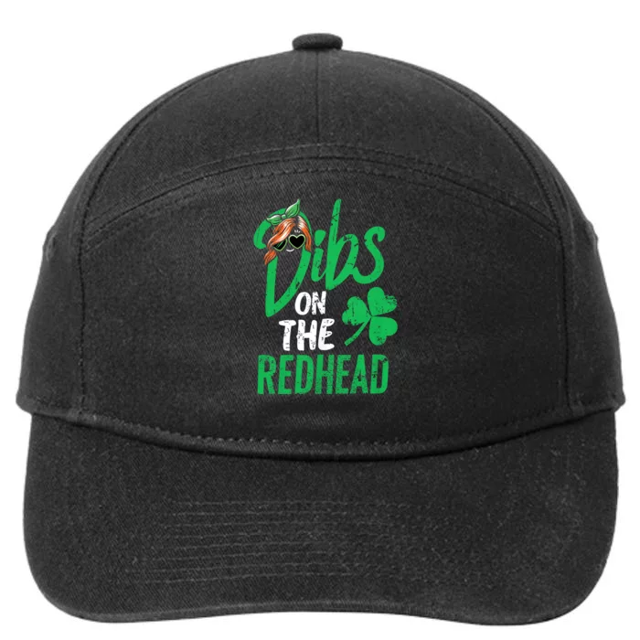 Dibs On The Redhead St Patricks Day 7-Panel Snapback Hat