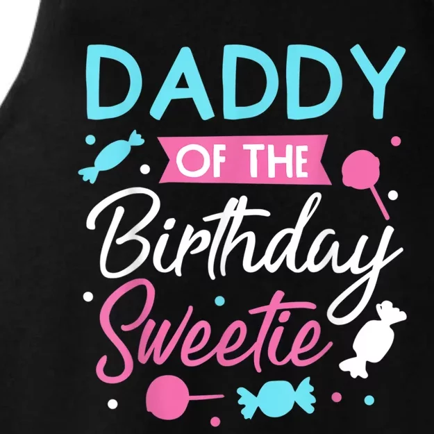 Daddy Of The Birthday Sweetie Candy Lollipop Bday Party Dad Ladies Tri-Blend Wicking Tank