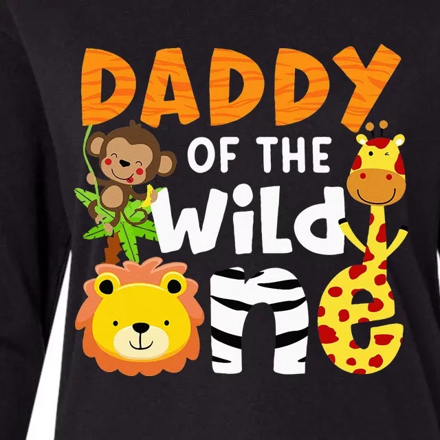 Daddy Of The Wild One Zoo Bday Party Safari Jungle Animals Womens Cotton Relaxed Long Sleeve T-Shirt