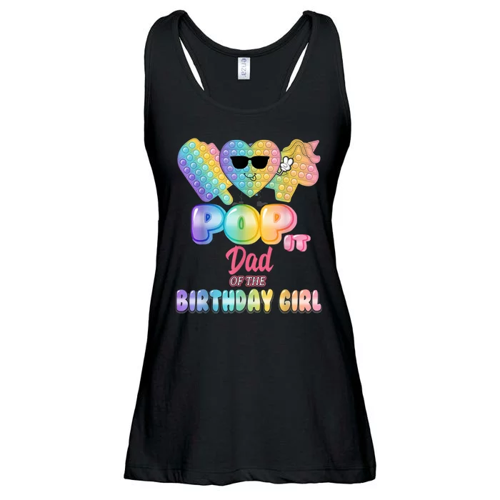 Dad Of The Birthday Pop It Girl Bday Party Funny Ladies Essential Flowy Tank