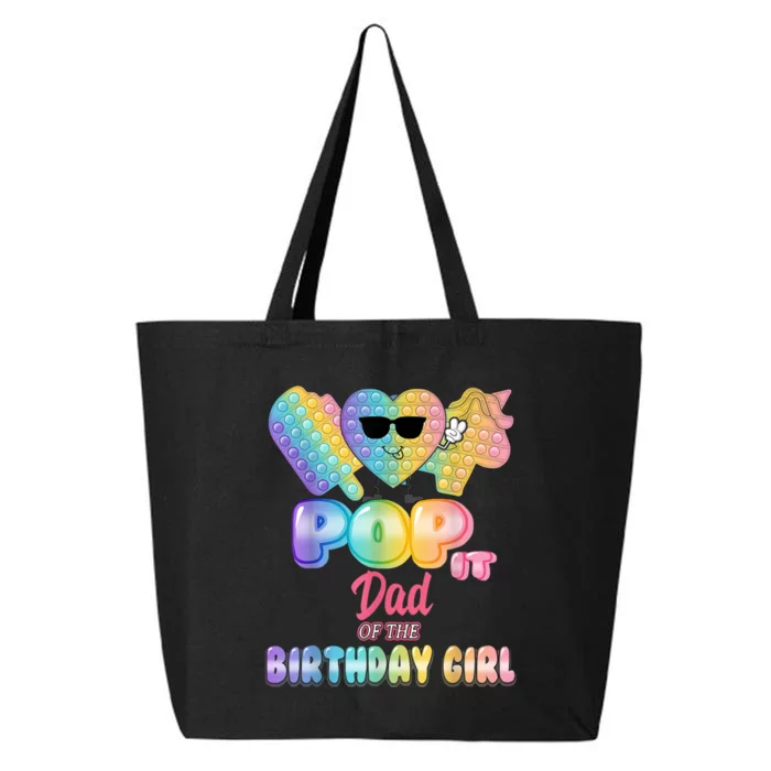 Dad Of The Birthday Pop It Girl Bday Party Funny 25L Jumbo Tote