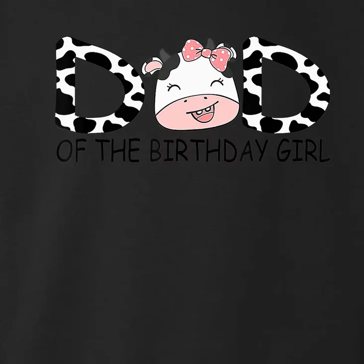 Dad Of The Birthday For Girl Cow Farm First Birthday Cow Toddler Hoodie