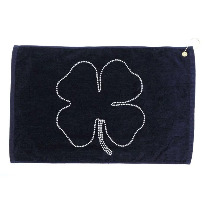 Dotted Cloverleaf St. Patrick's Day Grommeted Golf Towel