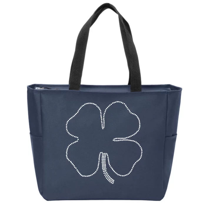 Dotted Cloverleaf St. Patrick's Day Zip Tote Bag