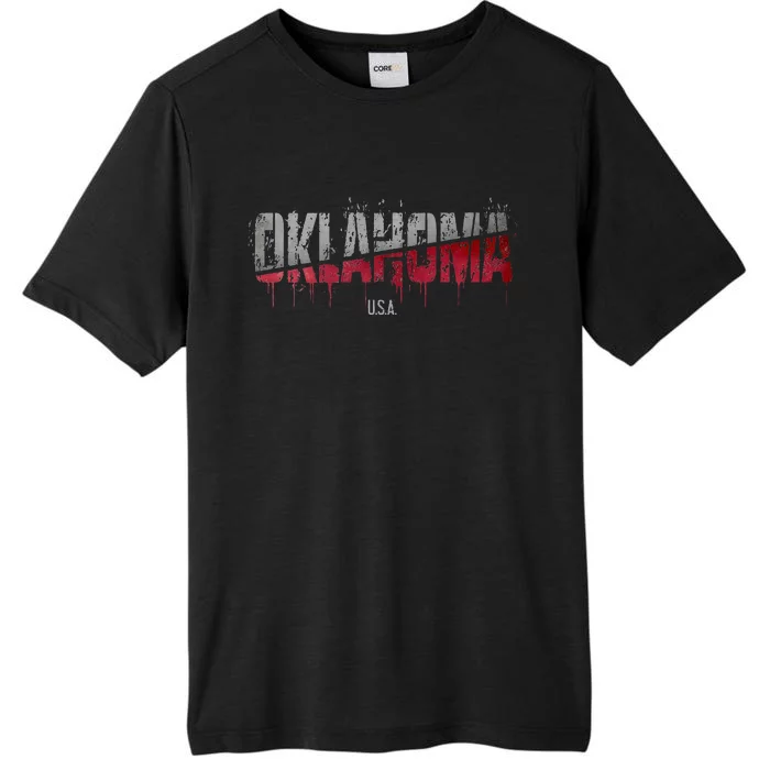 Distressed Oklahoma Usa ChromaSoft Performance T-Shirt