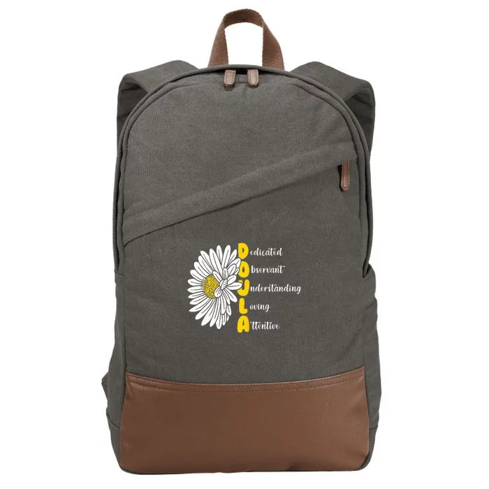 Dedicated Observant Understanding Loving Attentive Doula Cotton Canvas Backpack