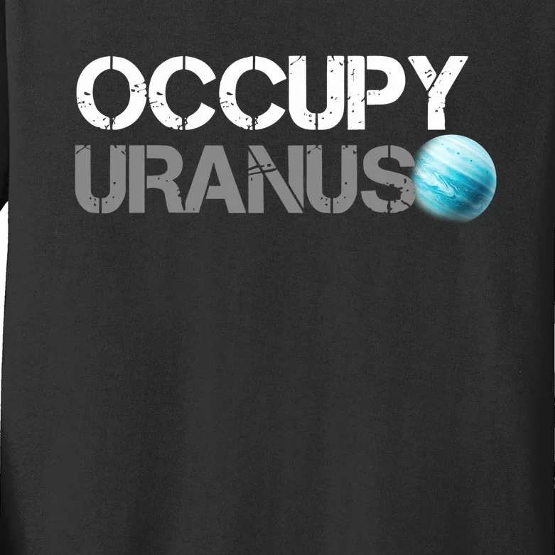 Dogedesigner Occupy Uranus Kids Long Sleeve Shirt