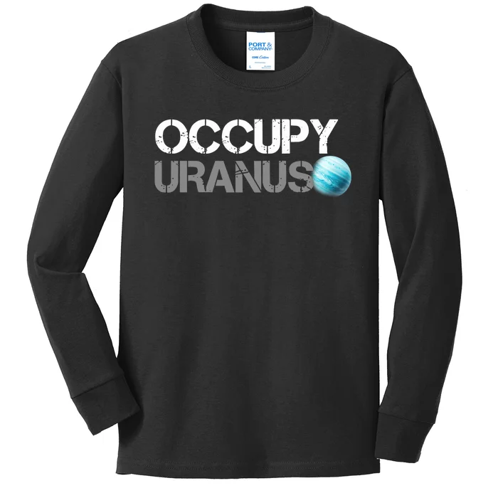 Dogedesigner Occupy Uranus Kids Long Sleeve Shirt