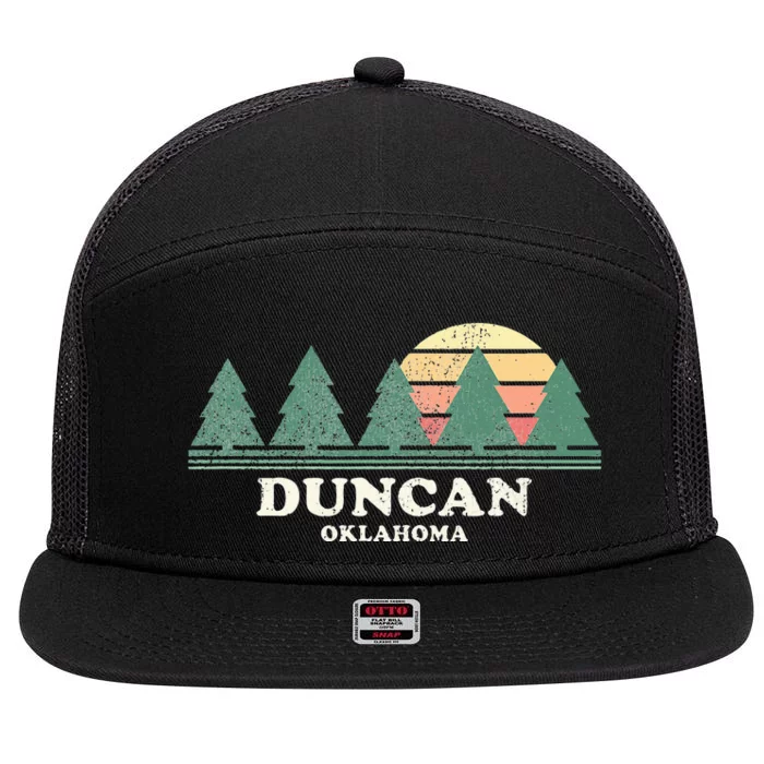 Duncan Ok Vintage Throwback Retro 70s 7 Panel Mesh Trucker Snapback Hat