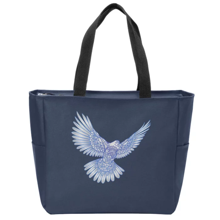 Dove Blue Porcelain Zip Tote Bag