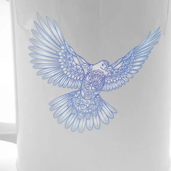 Dove Blue Porcelain Front & Back Beer Stein