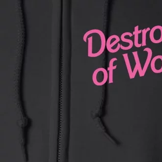 Destroyer Of Worlds Barb!e Barbenheimer Oppenheimer Barb!e Full Zip Hoodie