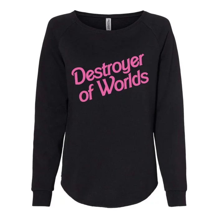 Destroyer Of Worlds In Pink Womens California Wash Sweatshirt