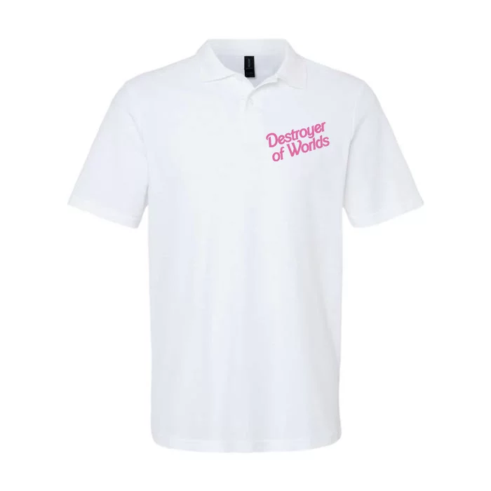 Destroyer Of Worlds In Pink Softstyle Adult Sport Polo