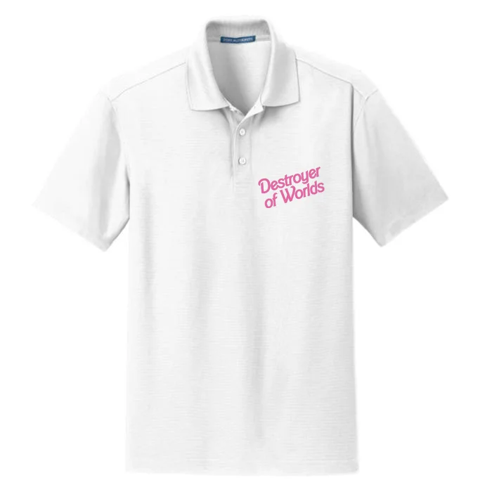 Destroyer Of Worlds In Pink Dry Zone Grid Performance Polo