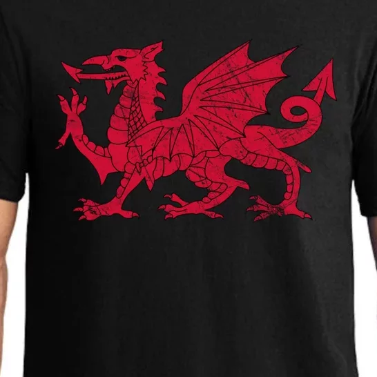 Dragon Of Wales Flag Welsh Cymru Flags Medieval Welsh Rugby Cute Gift Pajama Set